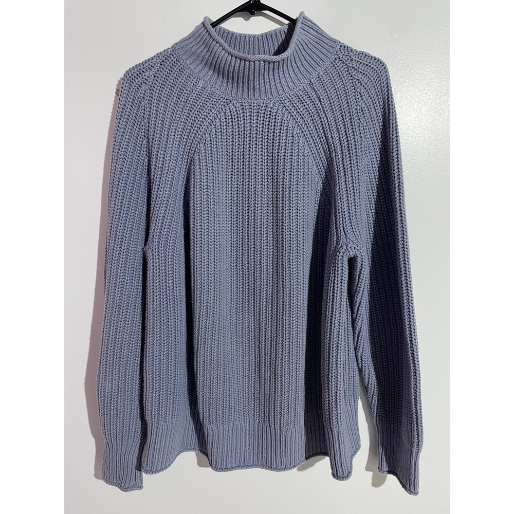J Crew Sweater Womens XL Roll Neck Fisherman Cable Cabincore Granola Girl Chunky